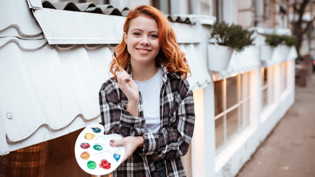 Photo of girl with palette