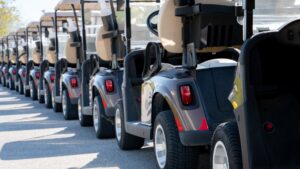 Golf carts and balls sponsored by Northwest Steel Fabricators