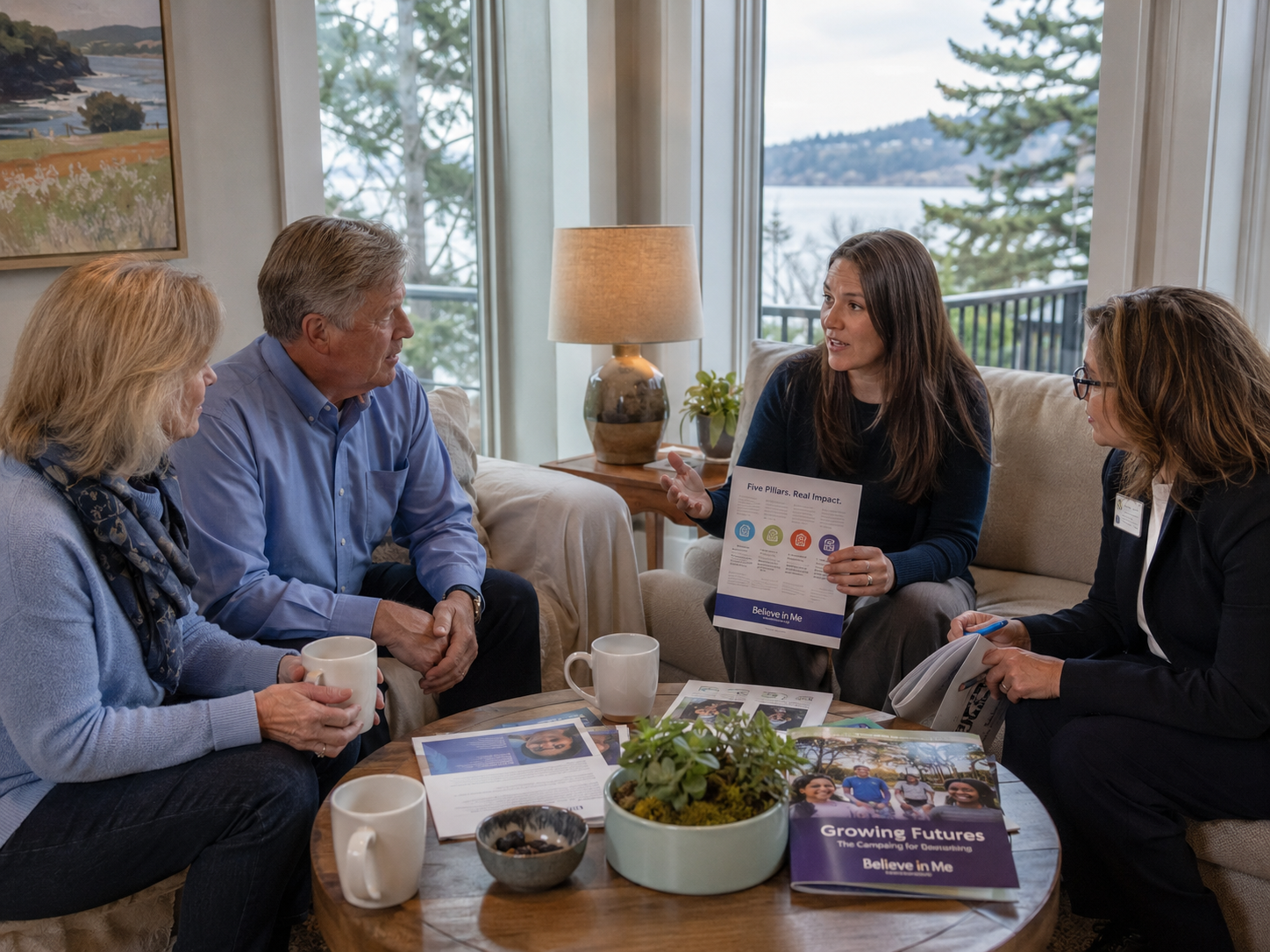 Donors and community supporters gathered for a Puget Sound briefing