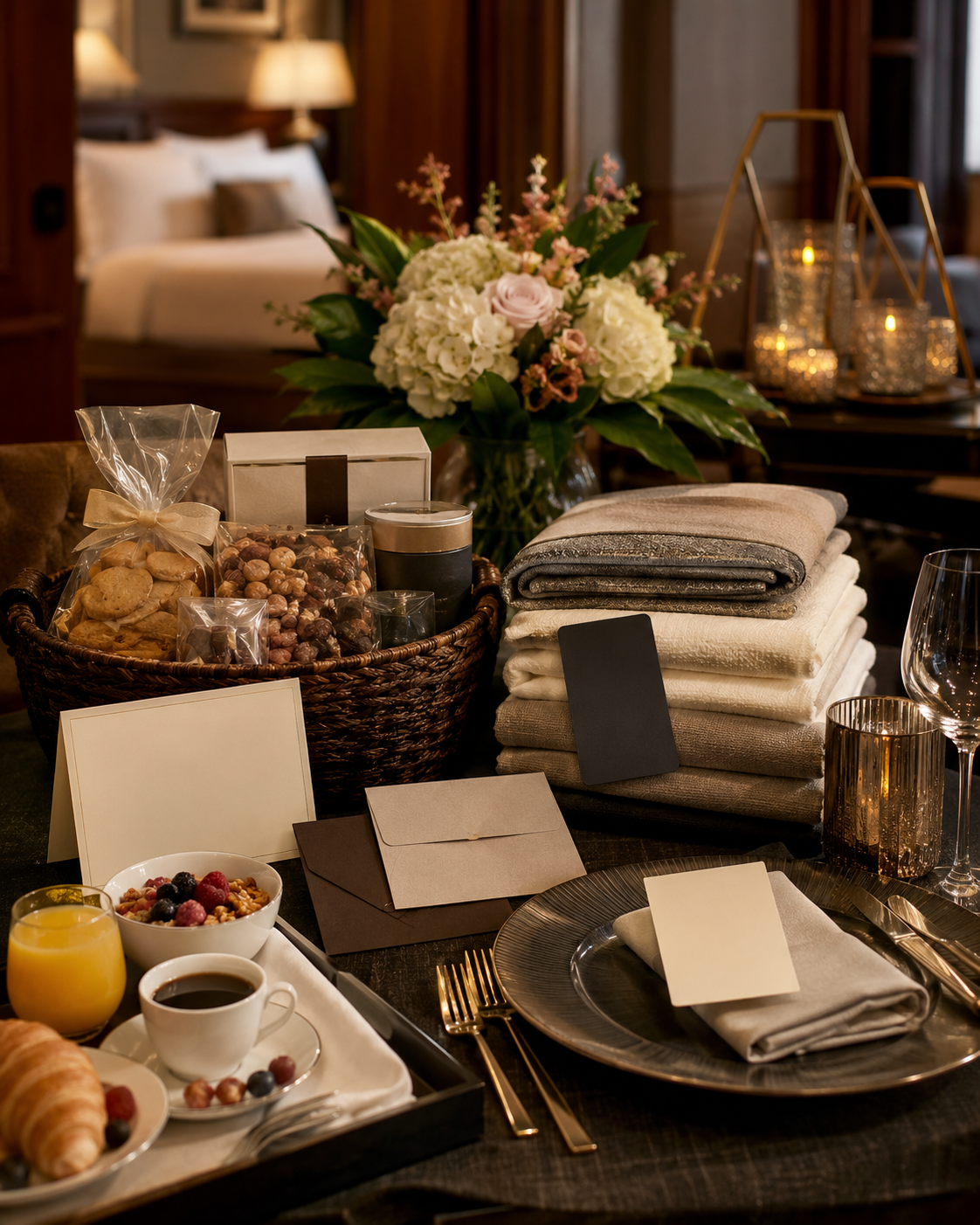 Breakfast setup representing brunch or dinner packages