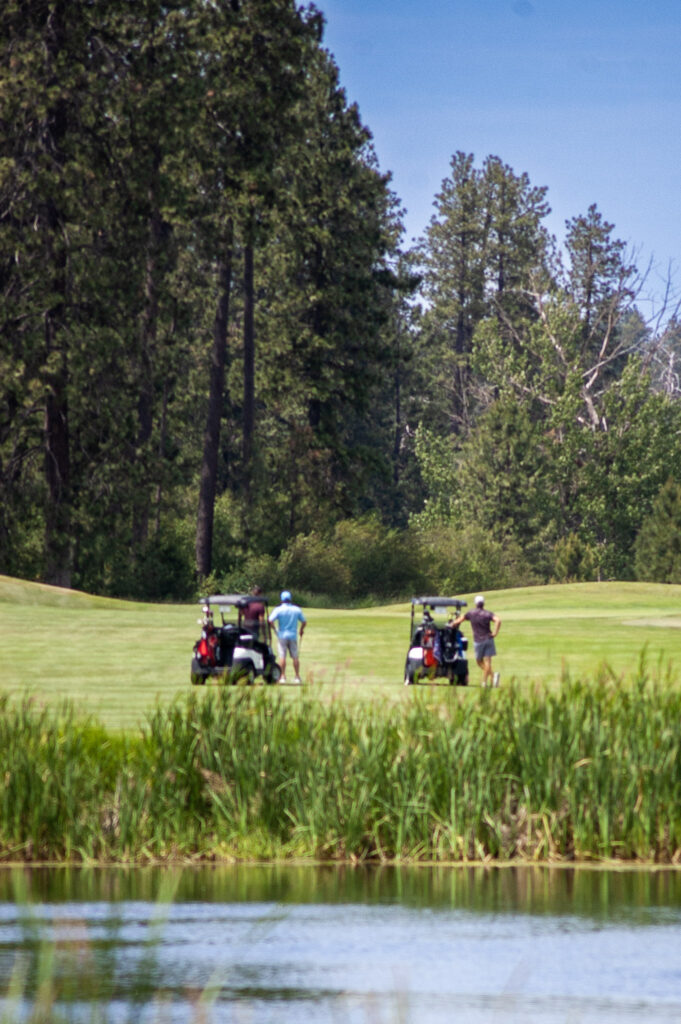 Golfers on the Circling Raven course during a past Believe in Me tournament